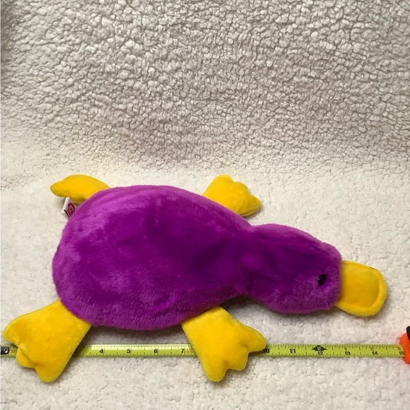TY Beanie Buddy Patti The Purple Platypus Stuffed Animal - Picture 3 of 6
